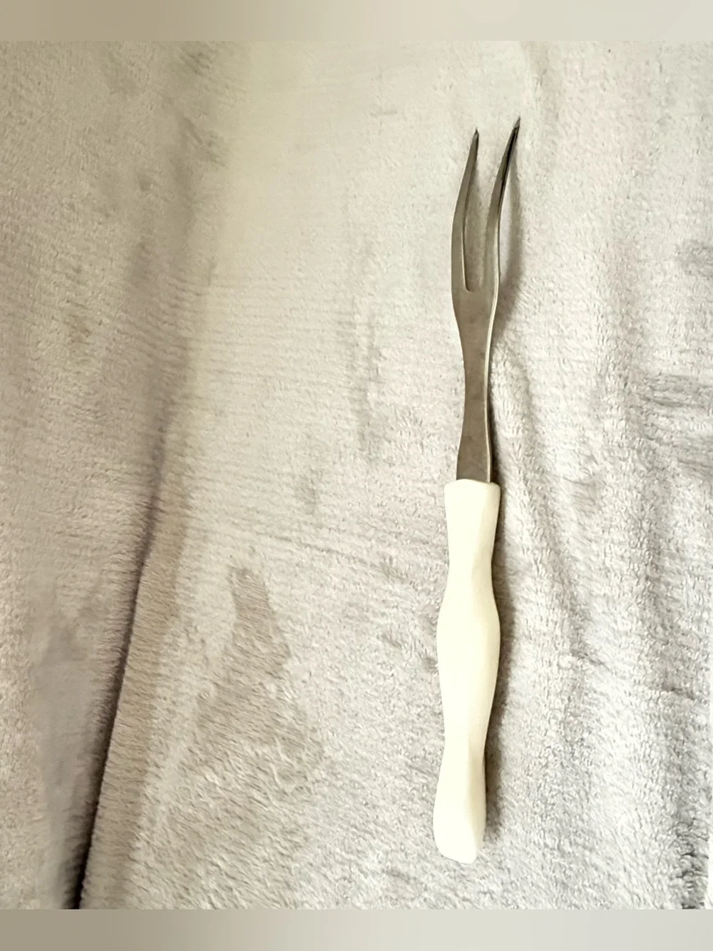 Cutco 1727 KC Carving Serving Meat Fork White Pearl Handle USA